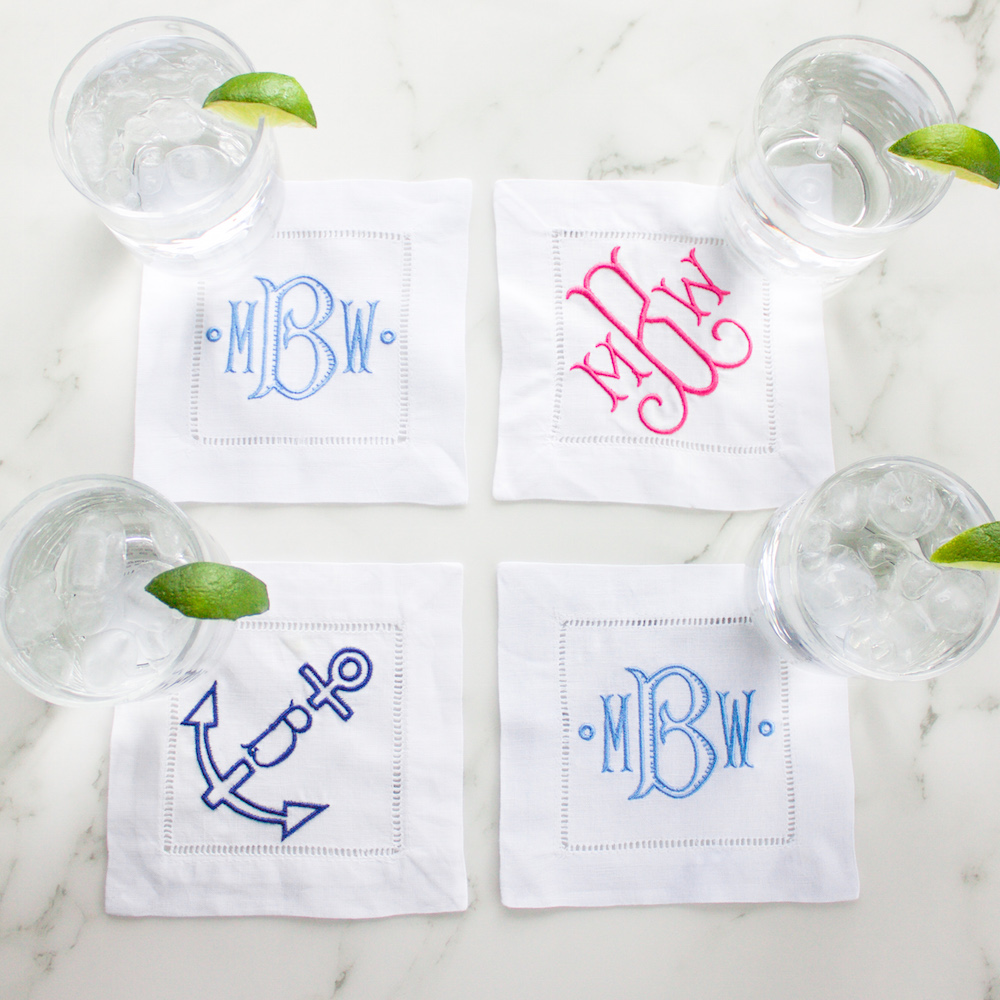 THE CUTEST MONOGRAMMED COCKTAIL NAPKINS ON ETSY Design Darling