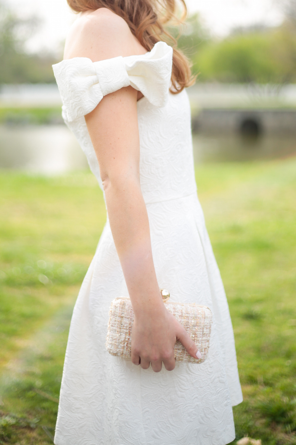 OFF THE SHOULDER BOW DRESS Design Darling