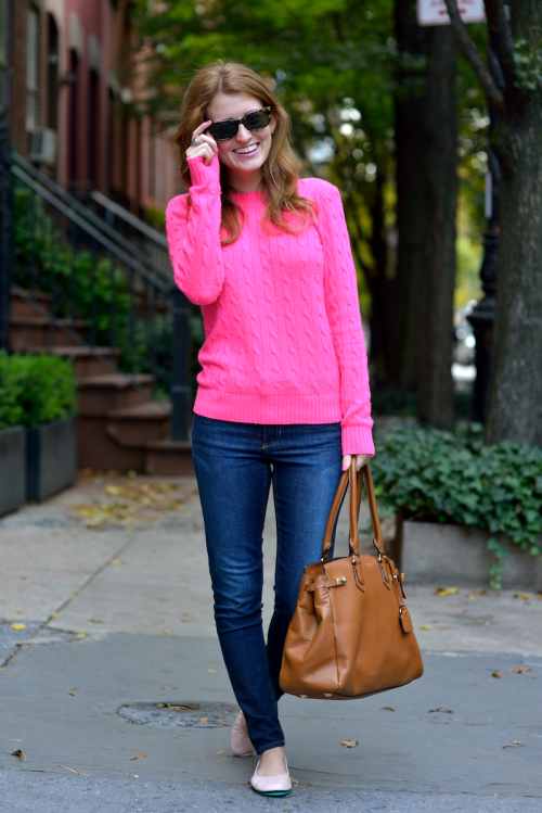 hot pink cashmere sweater  design darling