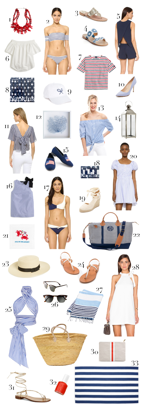 red white and blue preppy outfit picks for memorial day