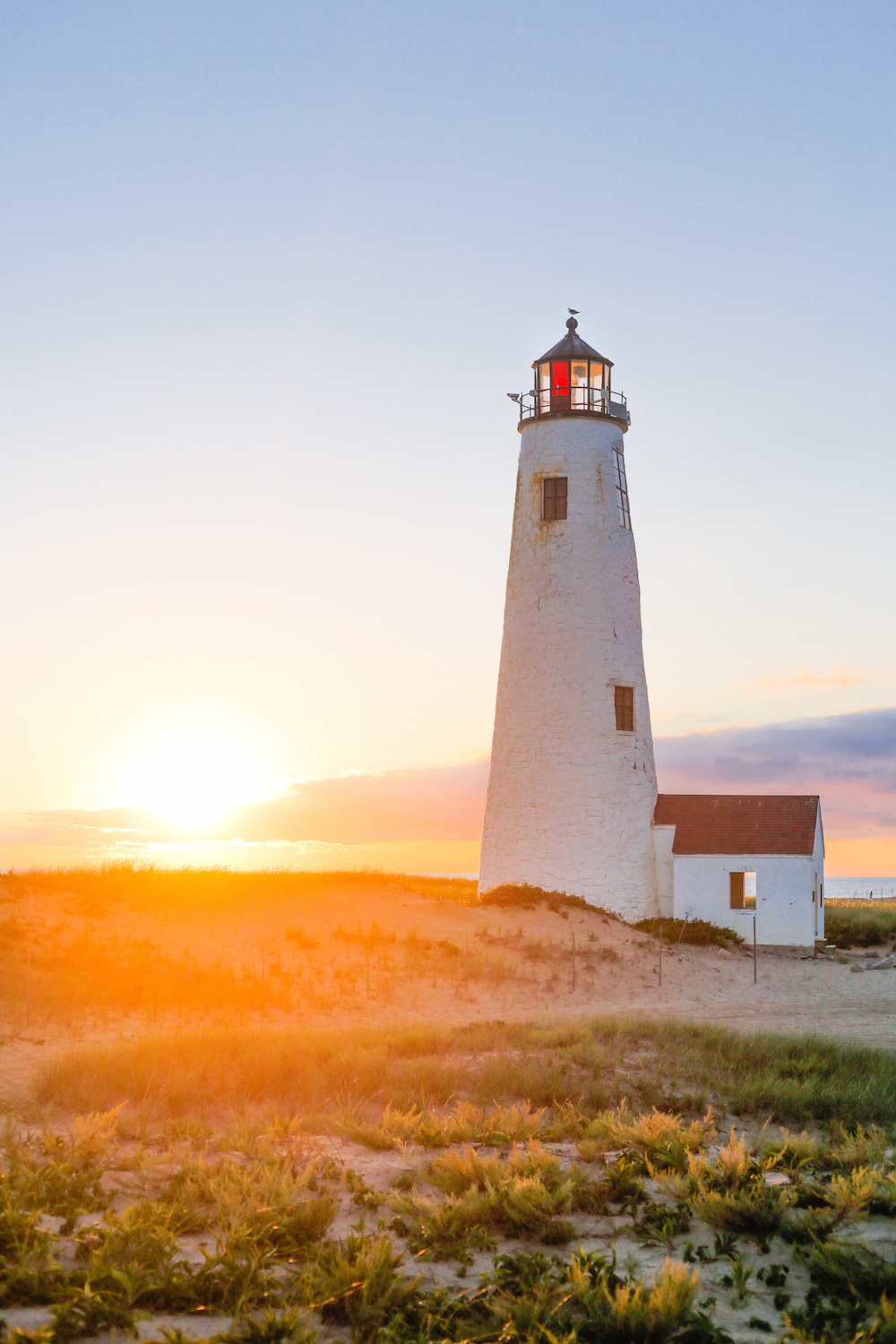 great point sunrise nantucket lighthouses