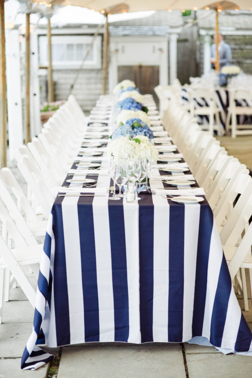 design darling navy and white stripe tablecloths