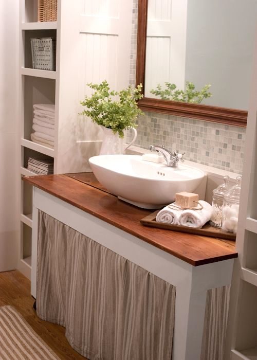 Skirted Sink In Bathroom Design Darling