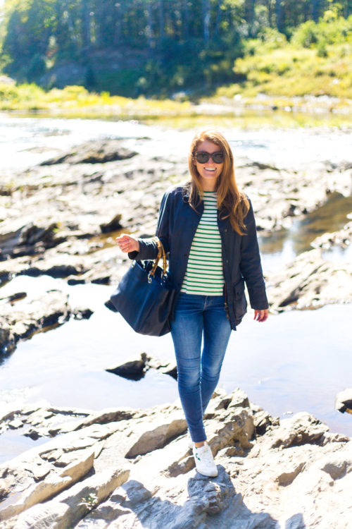 barbour beadnell jacket in navy on design darling-2