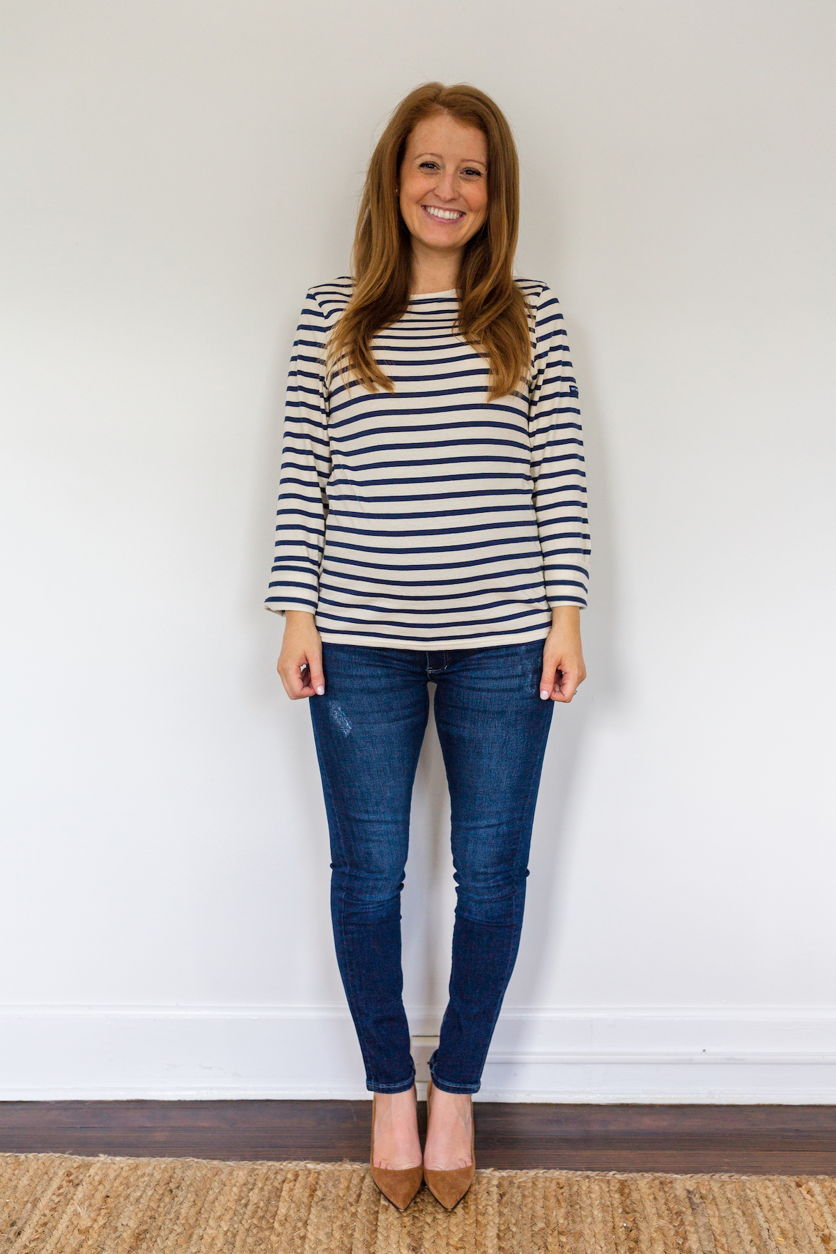 maternity jeans review H&M Mama skinny ankle jeans in dark denim blue 1