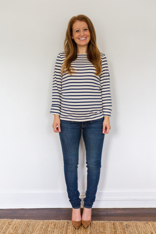 maternity jeans review H&M Mama skinny jeans in dark denim blue 1