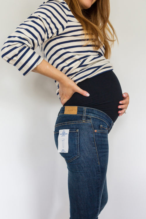 maternity jeans review H&M Mama skinny jeans in dark denim blue 3