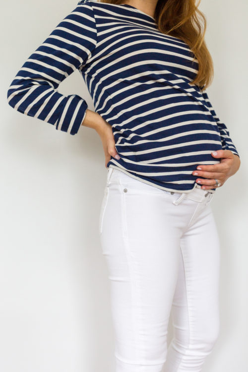 maternity jeans review Madewell maternity skinny jeans in pure white 3