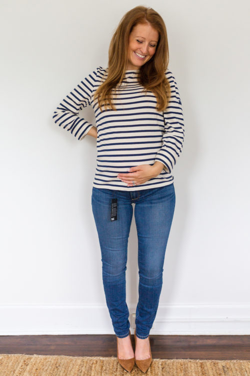 maternity jeans review Paige Verdugo maternity ankle jeans in Tristan 2