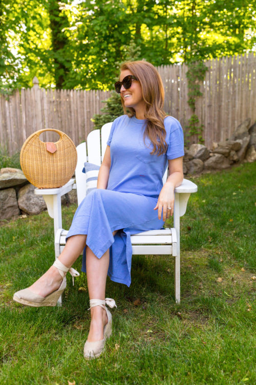 t-shirt dress for pregnancy polo ralph lauren cotton t-shirt dress in lake blue on design darling