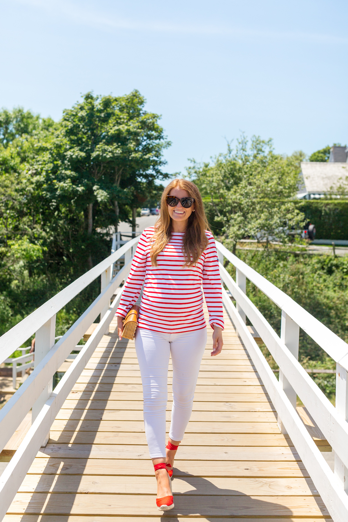 red and white striped sailor shirt