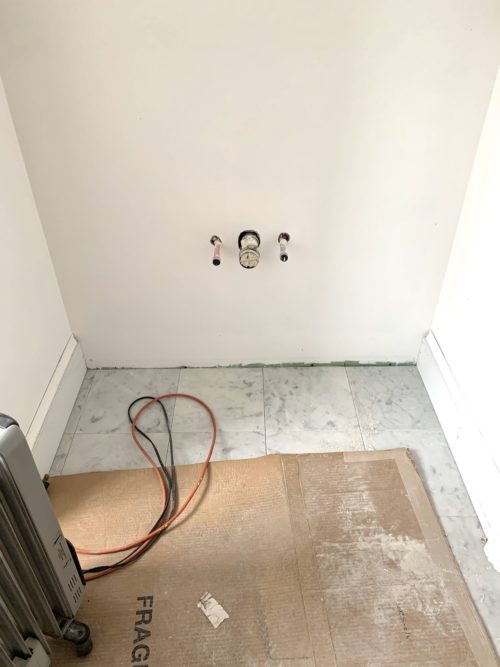 design darling bathroom renovation marble floor tile