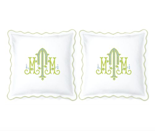 monogrammed pillow sham