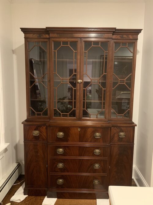 china cabinet makeover before