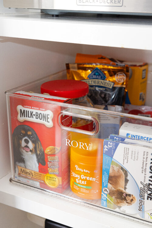 acrylic bin for pet supplies