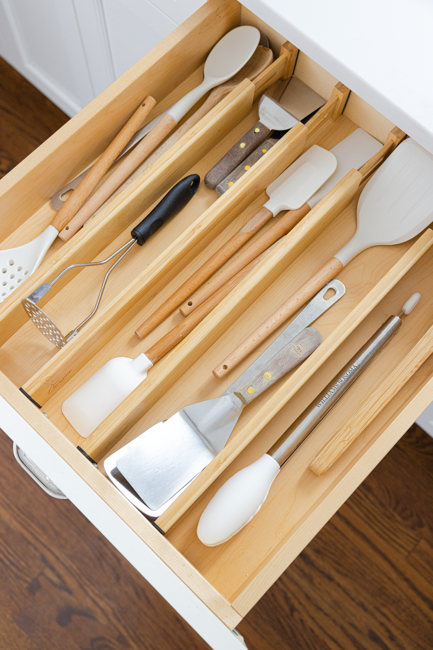 how to organize kitchen drawers with bamboo drawer dividers