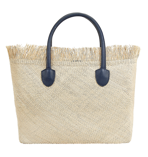 wicker bags for spring and summer - ASHA navy Cabana tote