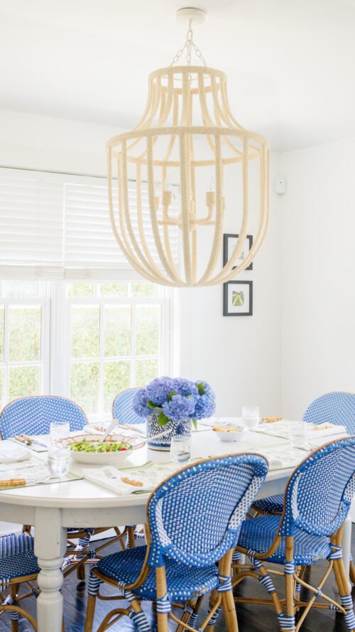 brooke & lou coco chandelier in design darling nantucket dining room