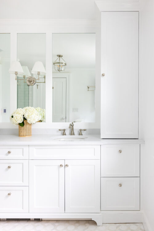 design darling Our Primary Bathroom Reveal | double vanity with storage towers